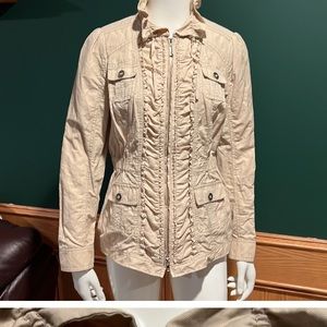 White House Black Market Nylon Zip Utility Jacket